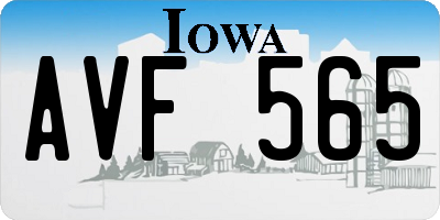 IA license plate AVF565