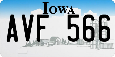 IA license plate AVF566