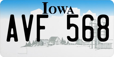 IA license plate AVF568