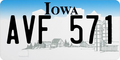 IA license plate AVF571