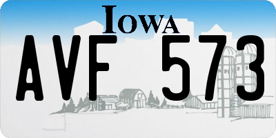 IA license plate AVF573