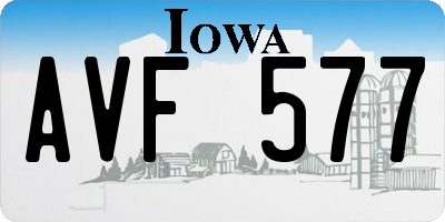 IA license plate AVF577