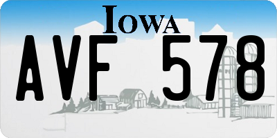 IA license plate AVF578