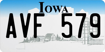 IA license plate AVF579