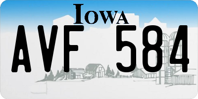 IA license plate AVF584