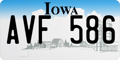 IA license plate AVF586
