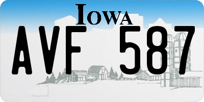 IA license plate AVF587