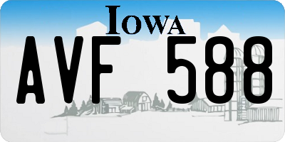 IA license plate AVF588