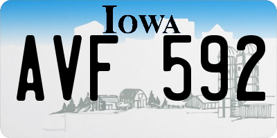IA license plate AVF592