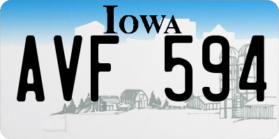 IA license plate AVF594