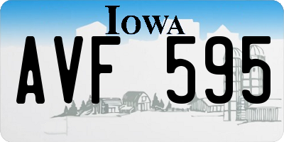 IA license plate AVF595