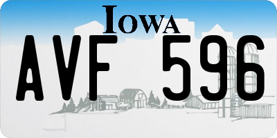 IA license plate AVF596