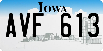 IA license plate AVF613