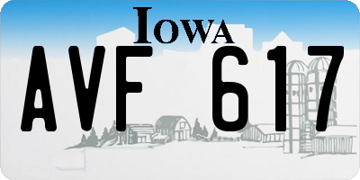 IA license plate AVF617