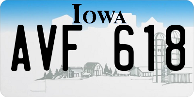 IA license plate AVF618