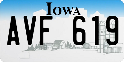 IA license plate AVF619