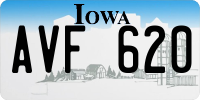 IA license plate AVF620