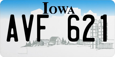 IA license plate AVF621