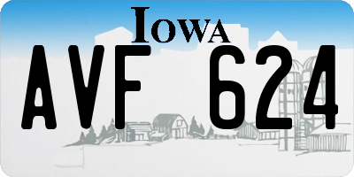 IA license plate AVF624