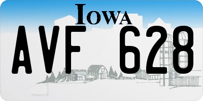 IA license plate AVF628