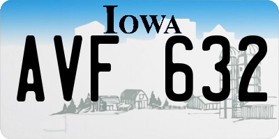 IA license plate AVF632