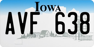 IA license plate AVF638