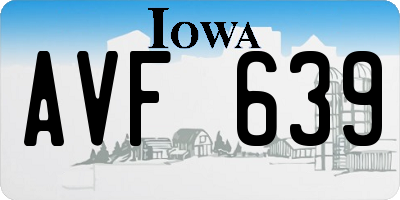 IA license plate AVF639