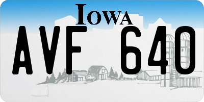 IA license plate AVF640