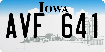 IA license plate AVF641