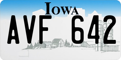 IA license plate AVF642