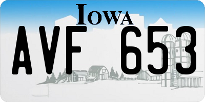IA license plate AVF653