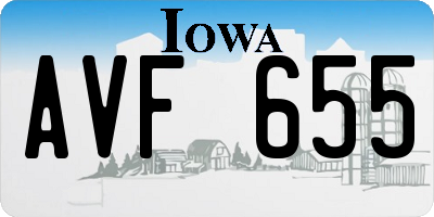 IA license plate AVF655