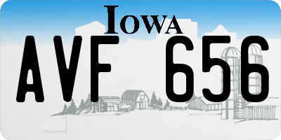 IA license plate AVF656