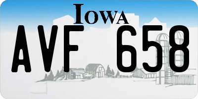IA license plate AVF658