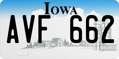 IA license plate AVF662