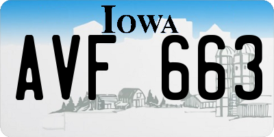 IA license plate AVF663