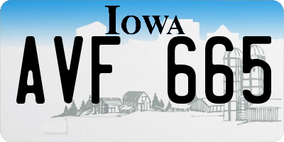 IA license plate AVF665