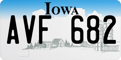 IA license plate AVF682
