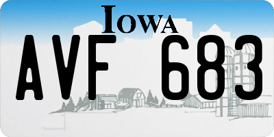 IA license plate AVF683