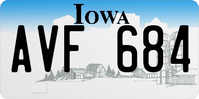 IA license plate AVF684