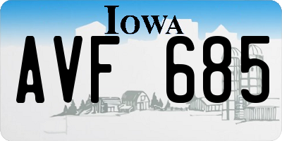 IA license plate AVF685