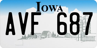 IA license plate AVF687