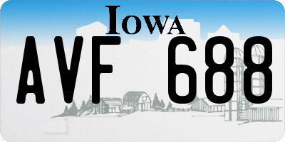 IA license plate AVF688