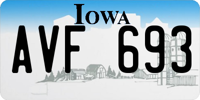 IA license plate AVF693