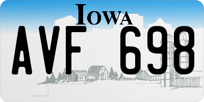 IA license plate AVF698