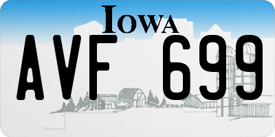 IA license plate AVF699