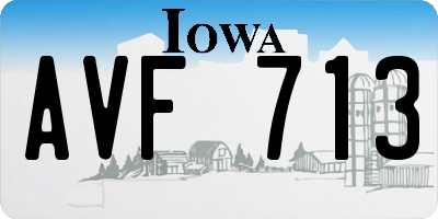 IA license plate AVF713