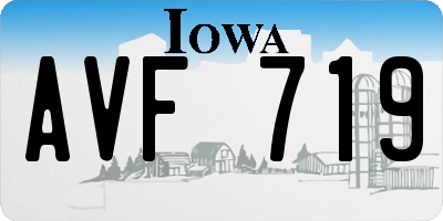 IA license plate AVF719