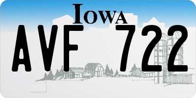 IA license plate AVF722