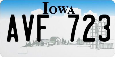 IA license plate AVF723